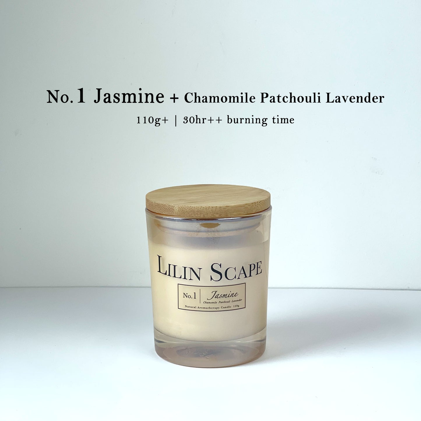 No.1 Jasmine Natural Aromatherapy Candle | Handcrafted Soy Wax Essential Oil Candle