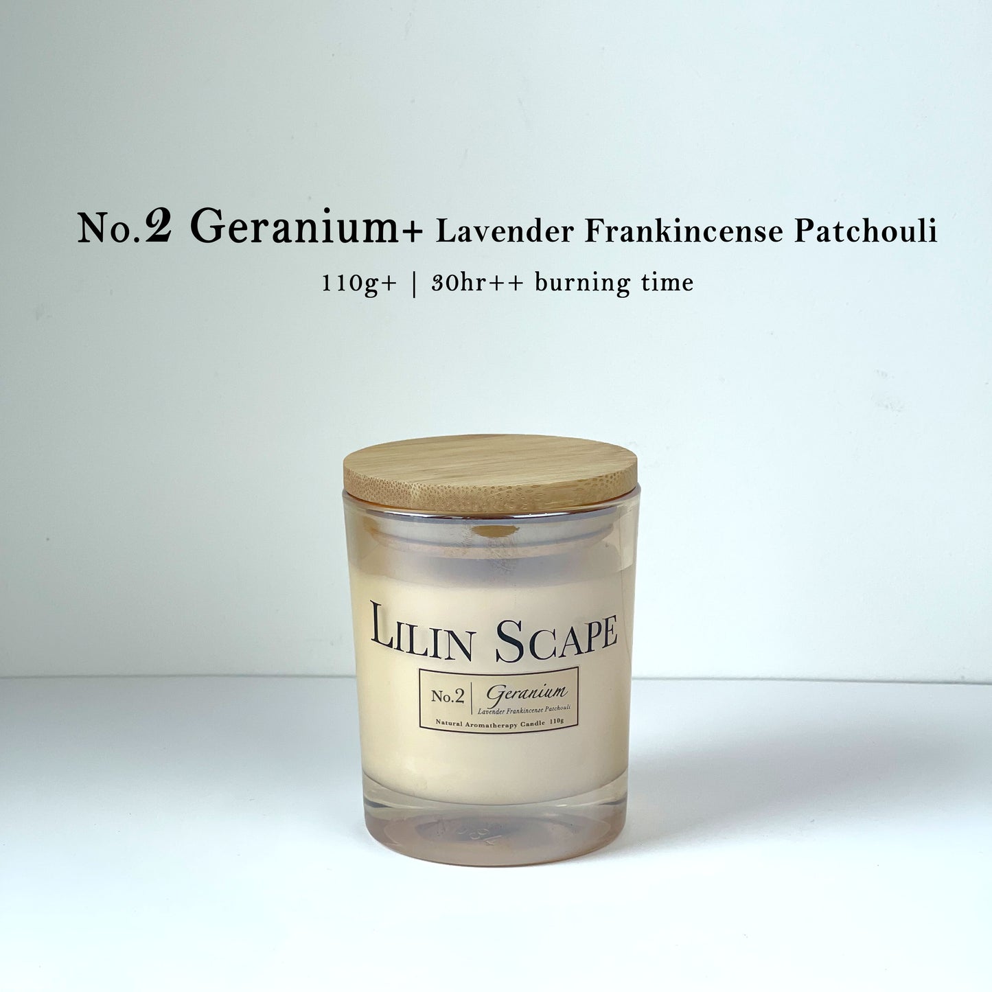 No.2 Geranium Natural Aromatherapy Candle | Handcrafted Soy Wax Essential Oil Candle